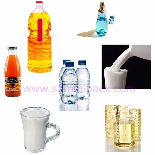 पेय, तेल, शैम्पू, शराब, इत्र के लिए 4 सिर वायवीय चालित तरल भरने की मशीन