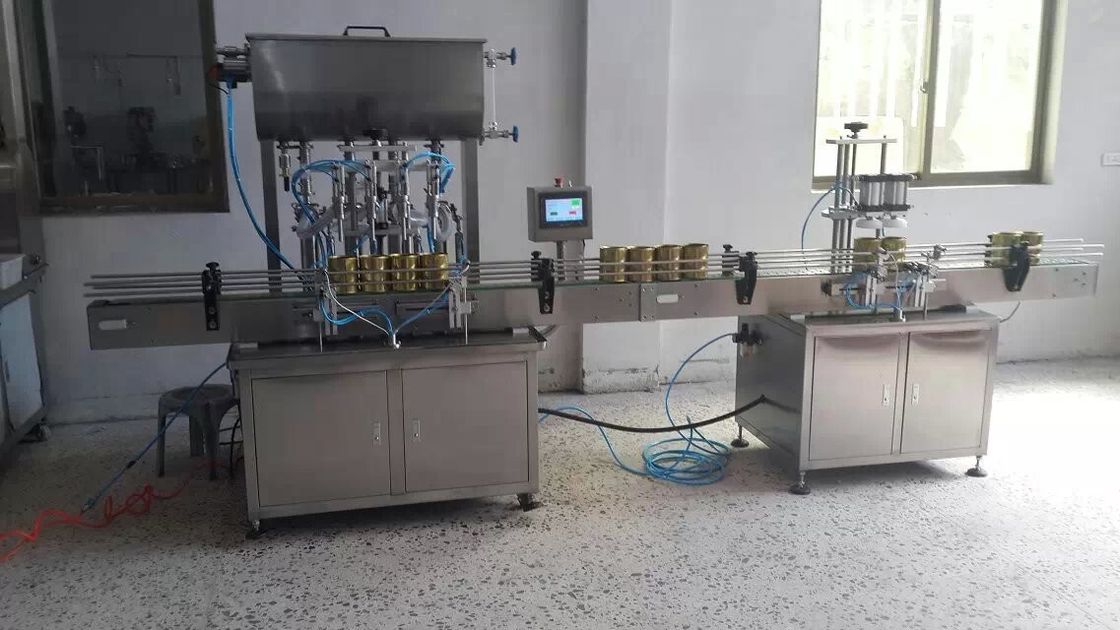 स्वचालित 4/6 सिर स्नेहक तेल की बोतल भरने की मशीन मोटर तेल तरल प्लास्टिक कांच की बोतल भरने और ढक्कन मशीन