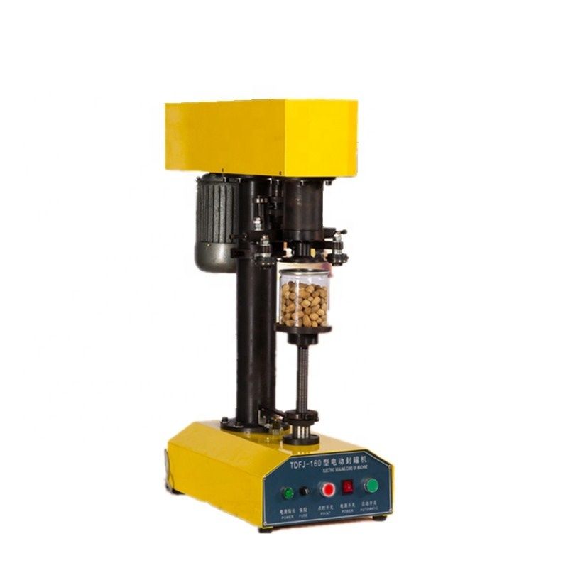 गर्म बिक्री TDFJ-160 खाद्य डिब्बे प्लास्टिक जार कंटेनर एल्यूमीनियम बीयर टिन कैन ढक्कन कैन सीलिंग मशीन