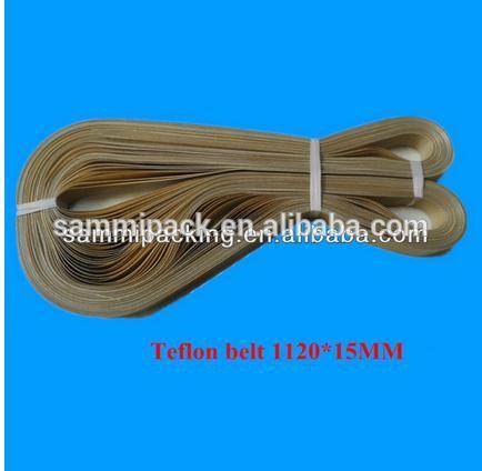 बैंड सीलर/सीलिंग मशीन के लिए अच्छी गुणवत्ता वाली 750/770/810*15 मिमी PTFE सीमलेस बेल्ट