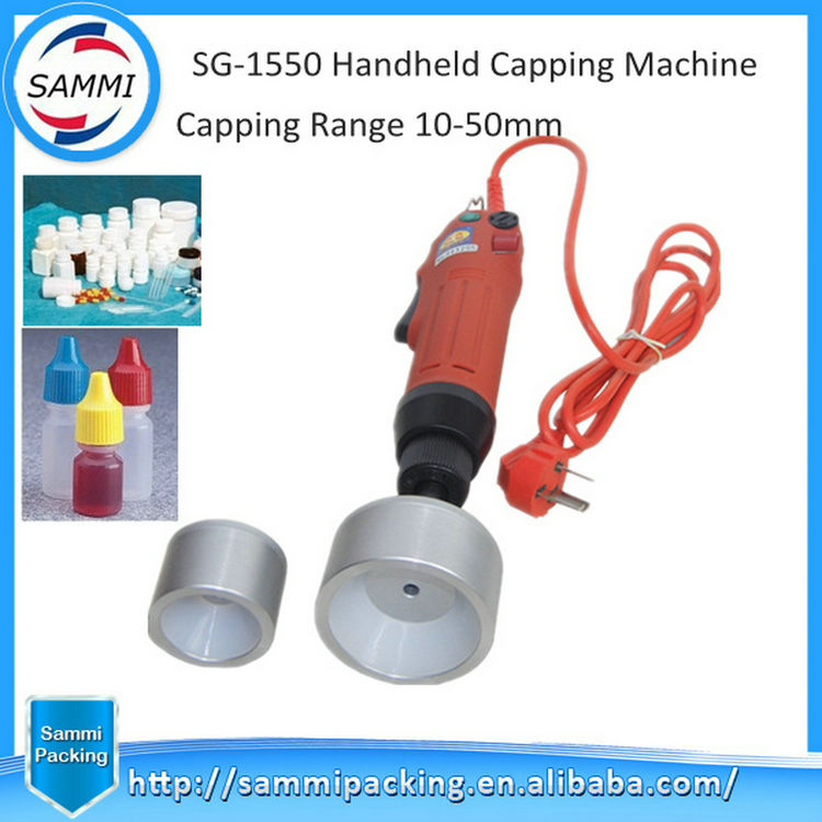 थोक इलेक्ट्रिक सेमी-ऑटोमैटिक शीशी कैपिंग मशीन प्लास्टिक ग्लास बोतलों के लिए दिलचस्प उत्पाद चीन मोटर कोर