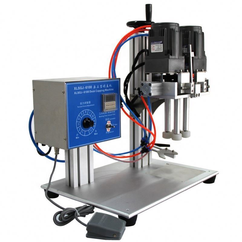 स्प्रे कैप कैपिंग मशीन, शैम्पू, शॉवर जेल के लिए अर्ध-स्वचालित बोतल कैपिंग मशीन