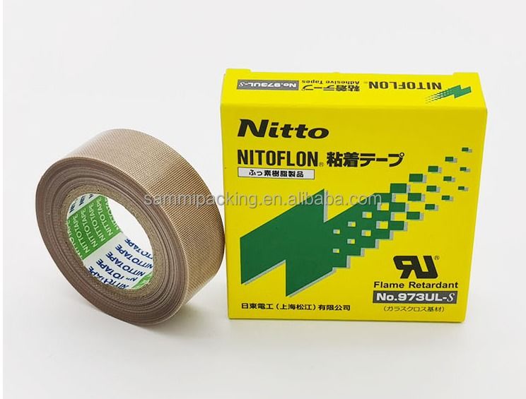 NITTO PTFE 973UL 13mm19mm Te Flon सिलिकॉन उच्च तापमान गर्मी प्रतिरोधी गर्मी प्रतिरोधी सील टेप