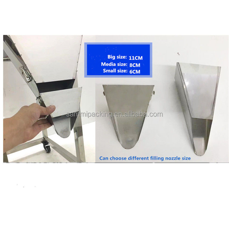 फैक्टरी मूल्य म्यूटी-उद्देश्य पाउडर अनाज वजन और भरने की मशीन बीन्स चाय बैग भरने की मशीन बड़े हॉपर के साथ