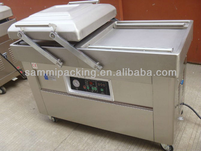 बीफ बेकन चिकन टोफू मूंगफली समुद्री भोजन के लिए मल्टीफंक्शन डबल चैंबर वैक्यूम पैकिंग मशीन