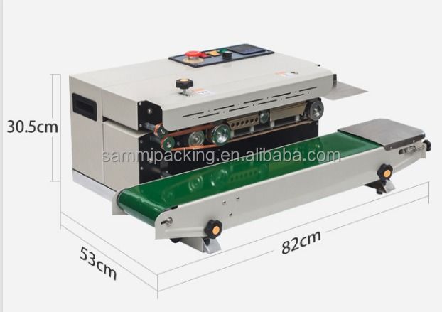 उच्च गति निरंतर बैंड सीलर FR900C - काउंटर के साथ प्लास्टिक बैग सीलिंग मशीन, खाद्य पैकेजिंग हीट सीलर