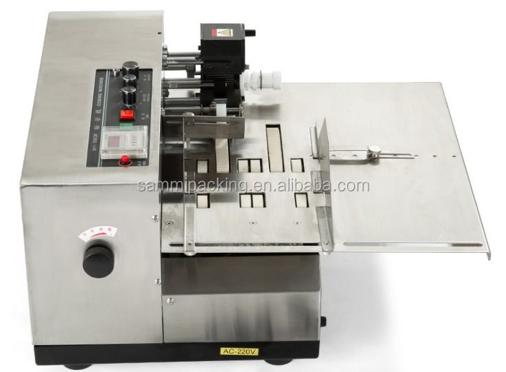 टेबल टाइप बैच नंबर कोड प्रिंटिंग मशीन स्वचालित सॉलिड इंक हॉट स्टैम्पिंग डेट कोडर प्रिंटर