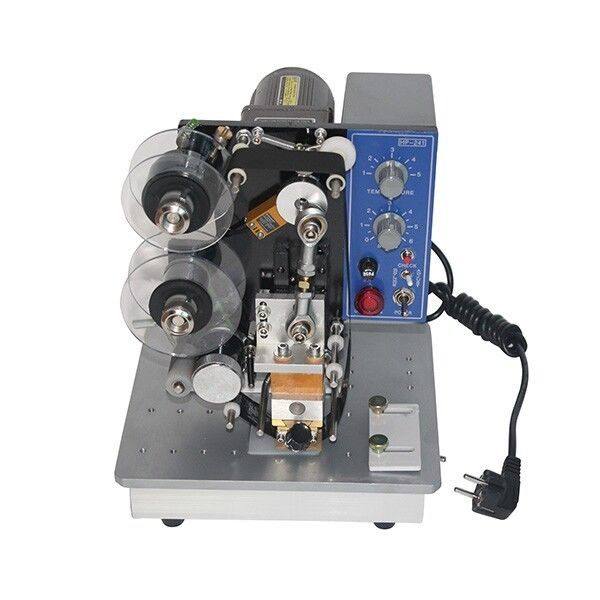 241 अर्ध स्वचालित टेबल टाइप कोडिंग मशीन / रिबन हॉट स्टैम्पिंग डेटर / कोड प्रिंटर मार्कर समाप्ति तिथि प्रिंटिंग मशीन