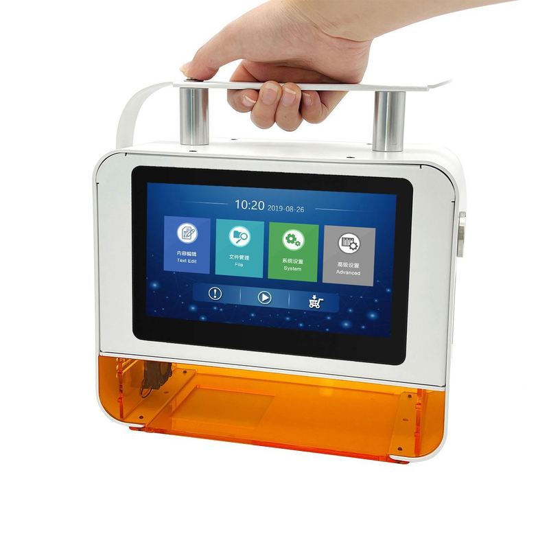 गारंटी 100% अच्छी गुणवत्ता पोर्टेबल डेस्कटॉप दिनांक लोगो कोड यूवी लेजर प्रिंटर फाइबर लेजर मार्किंग मशीन