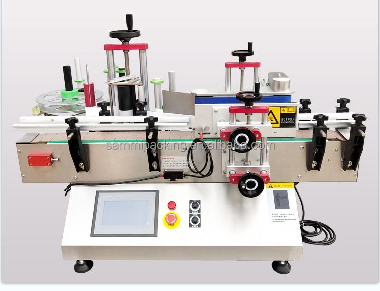 सस्ती कीमत पूरी तरह से ऑटो हाई स्पीड लेबलिंग मशीन कन्वेयर बोतल स्टिकर लेबलिंग मशीन SMTBJ-50 CE के साथ