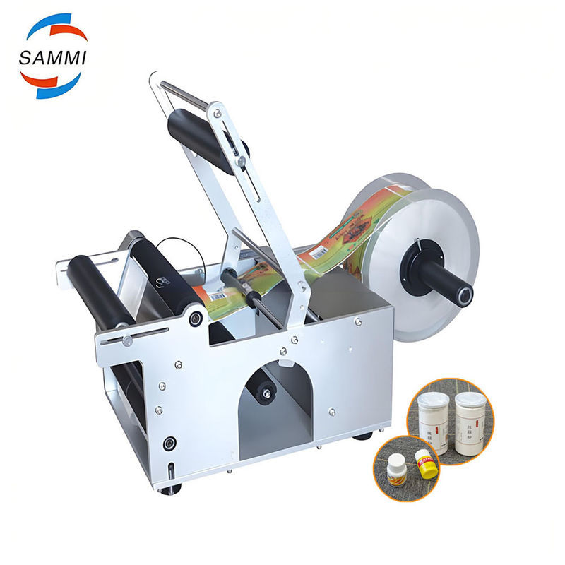 छोटे डेस्कटॉप बोतल पैकेजिंग लेबलिंग मशीन मैनुअल लेबलिंग मशीन के बजाय स्वचालित गोल बोतल लेबलिंग मशीन