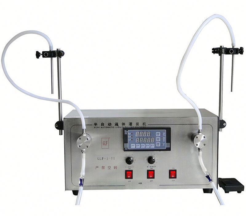 GLF-I-II गियर पंप जैतून का तेल बॉटलिंग मशीन डबल हेड्स लिक्विड फिलिंग मशीन, ऑयल फिलर (3-3000ml)