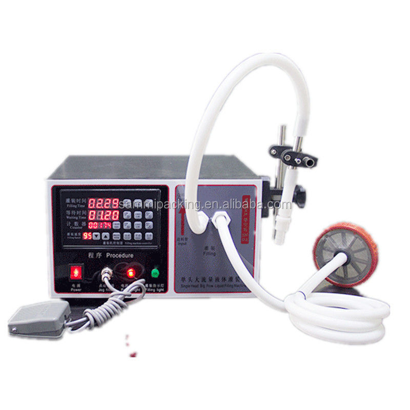 खाद्य ग्रेड छोटी तरल भरने की मशीन अर्ध-स्वचालित 304 स्टेनलेस स्टील जूस, शहद, तेल, सोडा वाटर 17L/मिनट के लिए