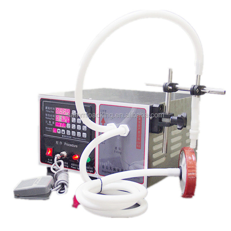 खाद्य ग्रेड छोटी तरल भरने की मशीन अर्ध-स्वचालित 304 स्टेनलेस स्टील जूस, शहद, तेल, सोडा वाटर 17L/मिनट के लिए