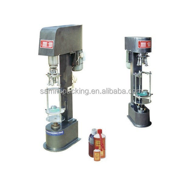 अर्ध-स्वचालित DK50 वाइन रोप्प कैपिंग मशीन नई स्थिति  चालित मोटर एल्यूमीनियम ढक्कन क्रिम्पिंग कवर वाइन बोतलों के लिए