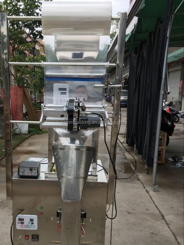 बहुत गर्म बिक्री 100-500 ग्राम वॉल्यूमेट्रिक ऑटोमैटिक पॉच पैकिंग मशीन दिनांक प्रिंटर फोटोसेल सेंसर के साथ