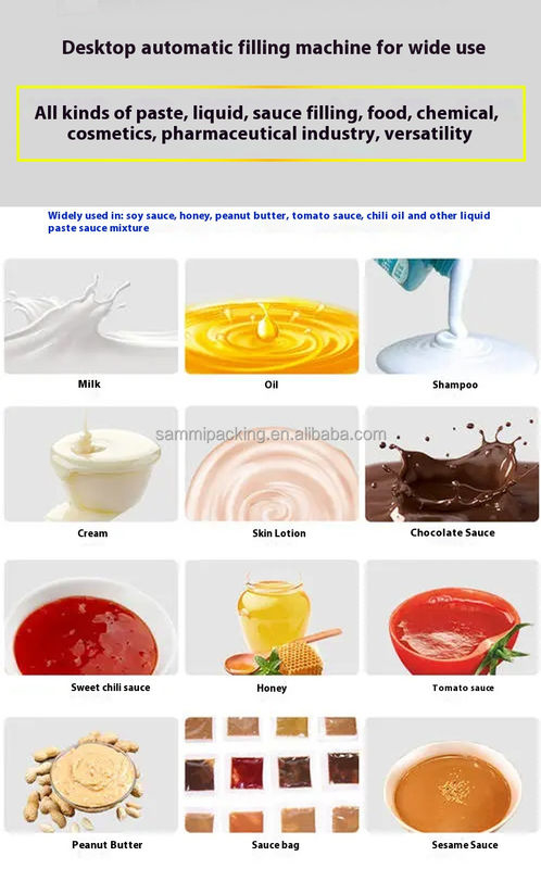 उच्च गति स्वचालित कॉस्मेटिक क्रीम भरने की मशीन टमाटर सॉस भरने की मशीन मूंगफली का मक्खन भराव कन्वेयर के साथ