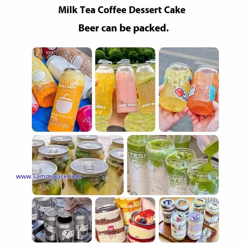 2025 उच्च दक्षता स्वचालित कैन सीलर मशीन इलेक्ट्रिक मैनुअल ड्राइव कॉफी सोडा बीयर पॉप कैन ग्लास बोतलों के लिए सीलिंग