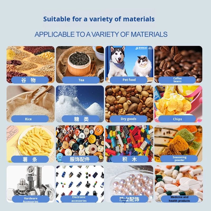 पूरी तरह से स्वचालित इलेक्ट्रिक खाद्य मशीन पाउच दाना बीज चाय अखरोट फ़ीड मात्रात्मक ज़िपर बैग पूर्व-निर्मित बैग प्लास्टिक के लिए