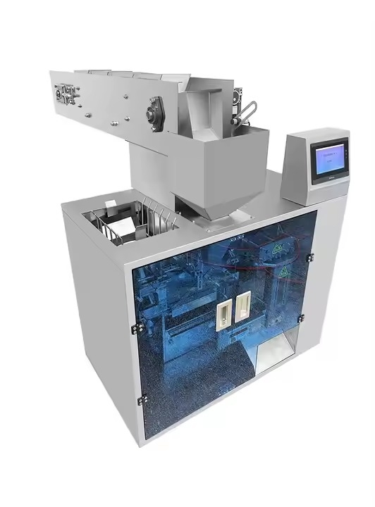 High Efficiency CE Certified Fully Automatic Stand Pouch Bag Filling Sealing Packaging Machine Gluing New Design Pre-made Bag