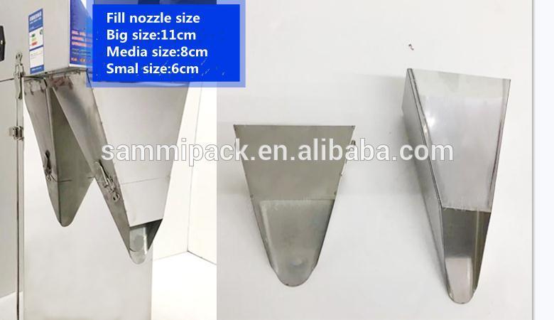 100-5000g कंपन कॉफी बीन्स चाय बैग पाउडर पाउडर पाउच अर्ध स्वचालित पैकिंग वजन भरने की मशीन