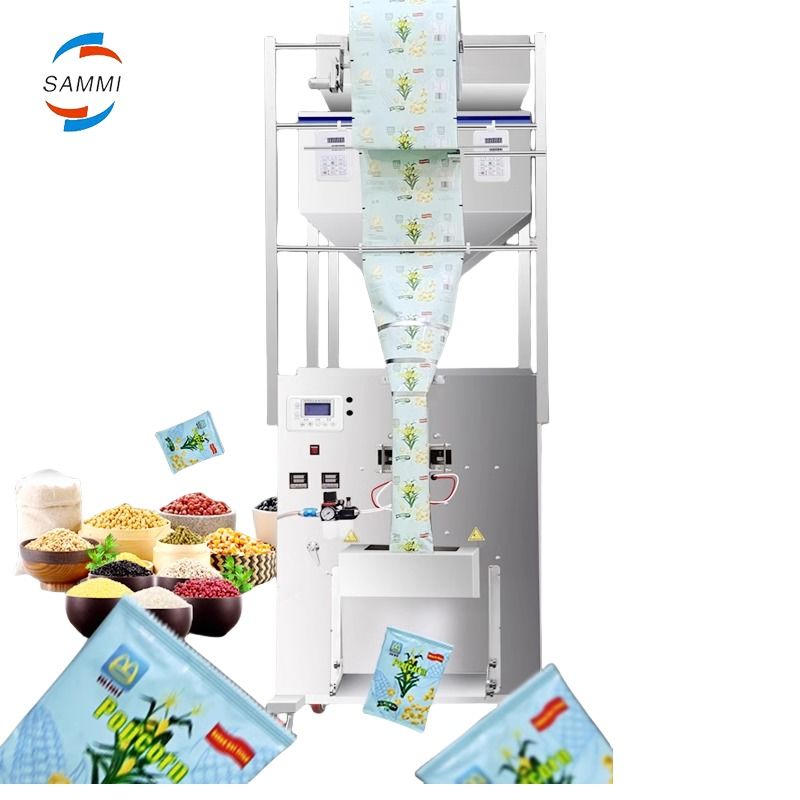 थोक नई बहुउद्देश्यीय डबलहेड चीनी भरने कॉफी बीन्स वजन पैकिंग मशीन 500g 1000g उच्च गुणवत्ता के साथ