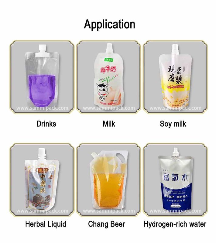 2025 नई डबल नोजल तरल पानी स्पॉट पॉच बैग भरने की मशीन खड़े हो जाओ नोजल बैग अर्ध स्वचालित भराव और सीलर