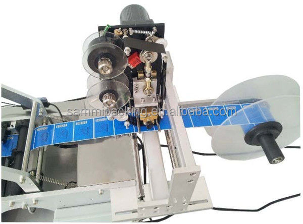 अर्ध-स्वचालित गोल बोतल लेबलर, उत्पादन तिथि के साथ लेबलिंग मशीन, बैच संख्या कोड मुद्रण