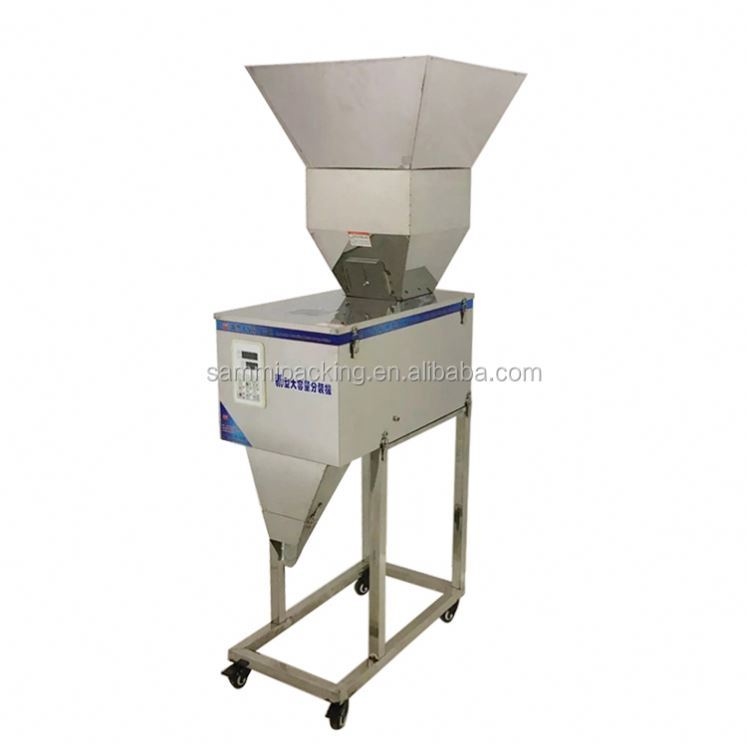 उच्च गुणवत्ता वाला 100-3000g अर्ध स्वचालित दाना/पाउडर/चावल/कॉफी/मसाला वजन भरने की मशीन बड़े फ़नल के साथ