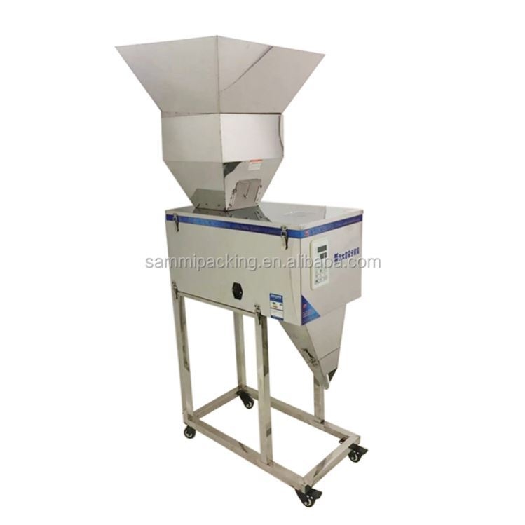 उच्च गुणवत्ता वाला 100-3000g अर्ध स्वचालित दाना/पाउडर/चावल/कॉफी/मसाला वजन भरने की मशीन बड़े फ़नल के साथ