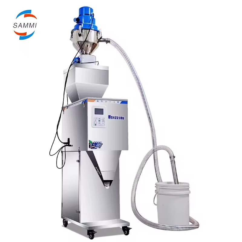 50-3000g दानेदार चाय अनाज नट्स के लिए वजन भरने की मशीन, स्व-सक्शन के साथ