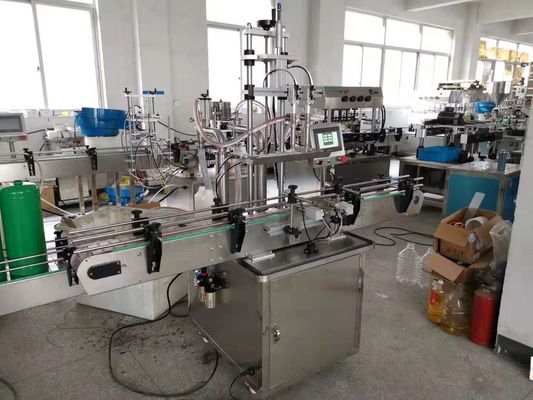 स्वचालित स्प्रे बोतल भरने कैपिंग और लेबलिंग मशीन
