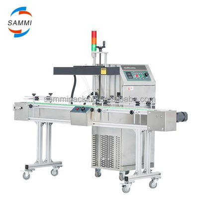 ऑटोमैटिक एयर कूलिंग इंडक्शन सीलिंग मशीन के लिए बोतल मंजिल प्रकार निरंतर इंडक्शन सीलर एल्यूमीनियम ढक्कन सीलर