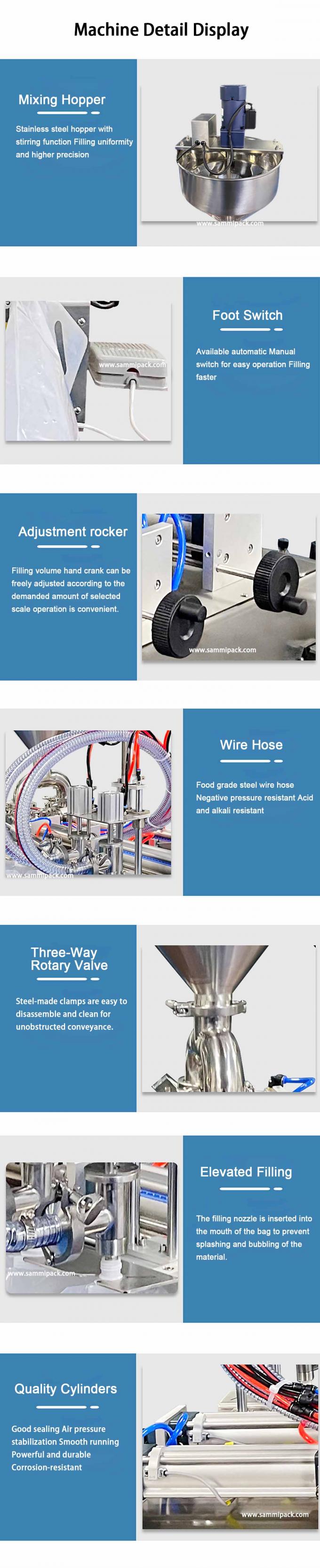 औद्योगिक अर्ध स्वचालित शहद पेय बैग स्पout पाउच जूस भरने की मशीन तरल खाद्य के लिए 5