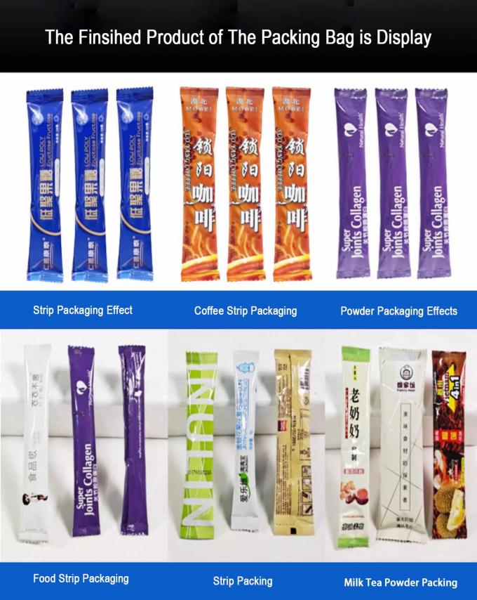 120.000 किलोग्राम एकल सकल वजन पेपर पैकेजिंग सामग्री चाय पाउडर पैकिंग मशीन हॉट स्टैम्प कोडर के साथ 8