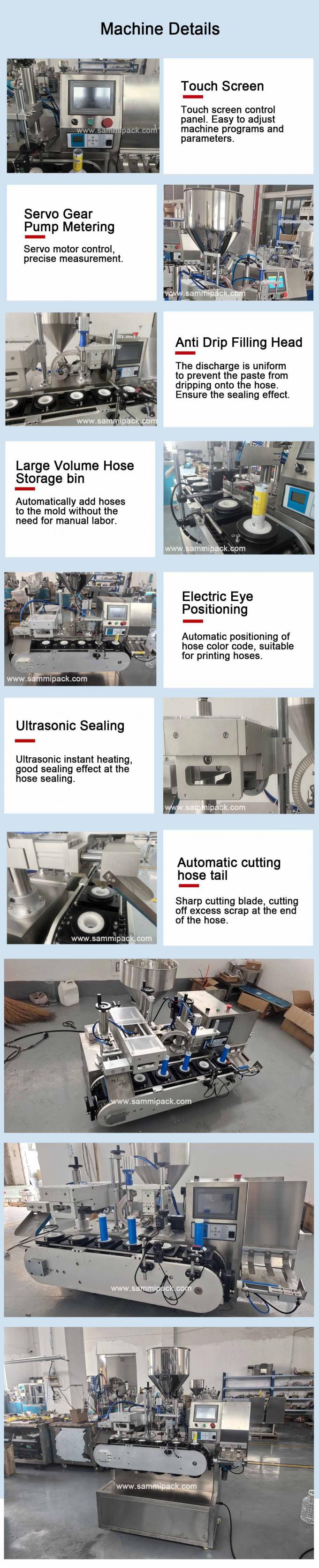 सौंदर्य प्रसाधन क्रीम मलहम प्लास्टिक नरम ट्यूब नली भरने सील भरने और सील मशीन 4