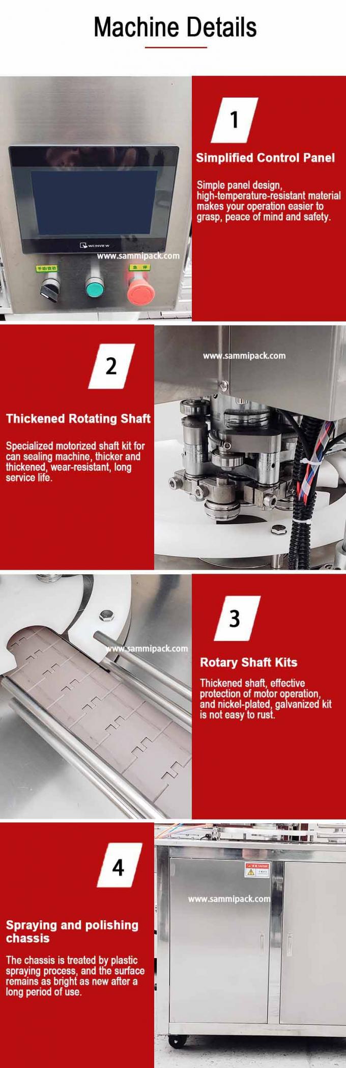 स्वचालित टेबल टॉप कैपिंग सीलिंग मशीन दूध पाउडर पेंट पेय खाद्य सार्डिन टूना टिन डिब्बे के लिए 2