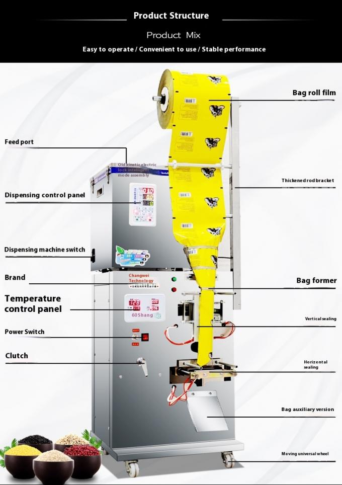 पूरी तरह से स्वचालित स्नैक पॉपकॉर्न चिन चिप्स नट आटा बहुआयामी पैकेजिंग मशीन 6
