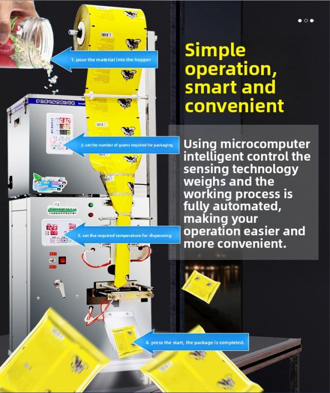पूरी तरह से स्वचालित स्नैक पॉपकॉर्न चिन चिप्स नट आटा बहुआयामी पैकेजिंग मशीन 14
